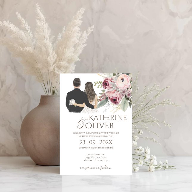 Invitación Elegant Floral Wedding Invitation (Subido por el creador)