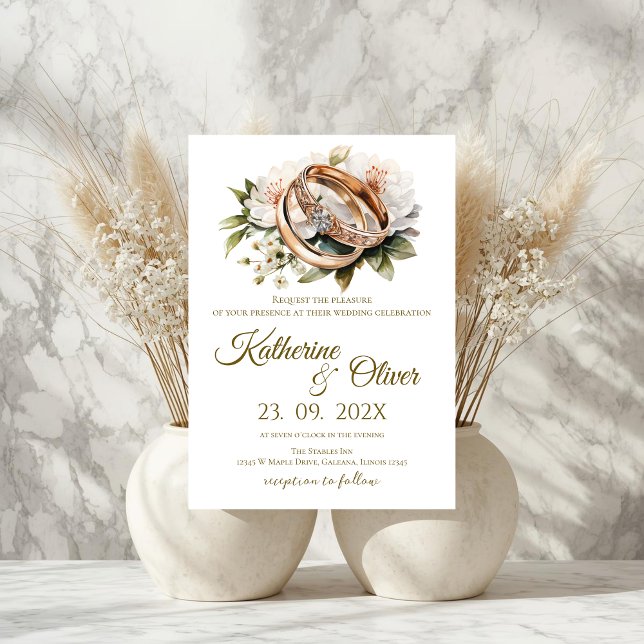 Invitación Elegant Floral Wedding Invitation (Subido por el creador)