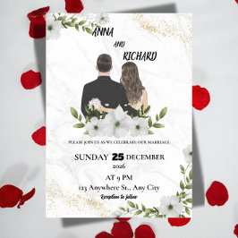 Invitación Elegant Floral Wedding Invitation