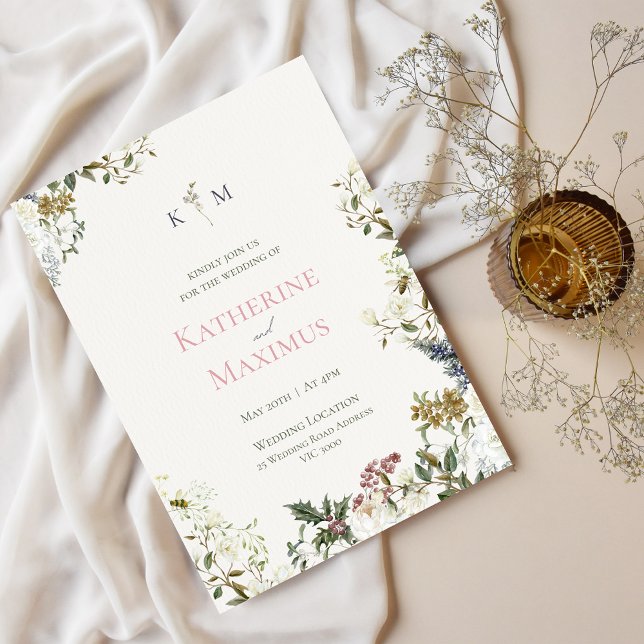 Invitación Elegant Floral Wedding Invitation (Subido por el creador)