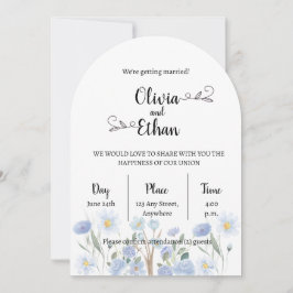 Invitación Elegant Floral Wedding Invitation – Modern Arch De