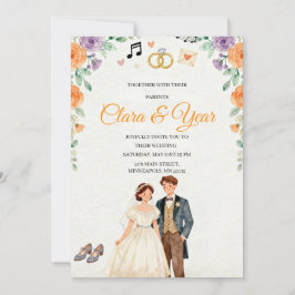 Invitación Elegant Floral Wedding Invitation | Romantic Garde