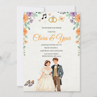 Invitación Elegant Floral Wedding Invitation | Romantic Garde