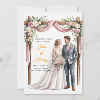 Invitación Elegant Floral Wedding Invitation | Romantic Garde