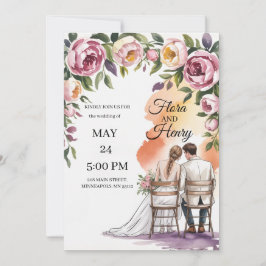 Invitación Elegant Floral Wedding Invitation | Romantic Garde