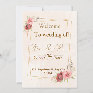Invitación Elegant Floral Wedding Invitation ، Soft Pastel Co
