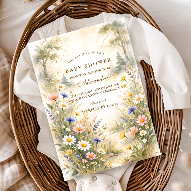 Invitación Elegant Garden Meadow Baby Shower (Subido por el creador)