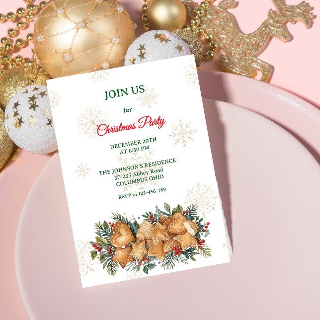 Invitación Elegant Gingerbread Custom Christmas (Subido por el creador)