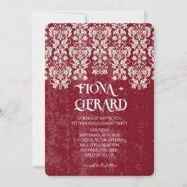 Invitación Elegant Glamor Lace Engagement Party Invitation