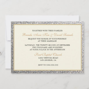 Invitación Elegant Glitter Wedding Invitation