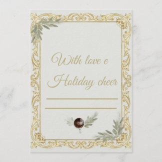 Invitación Elegant Gold Baroque Christmas Stationery Set - Th