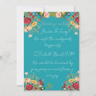 Invitación Elegant Gold Floral Wedding Invitation