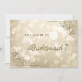 Invitación Elegant Gold Frame Bokeh