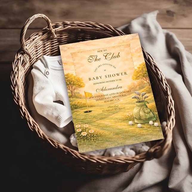 Invitación Elegant Golf Club Baby Shower (Subido por el creador)