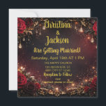 Invitación Elegant Gothic Custom Wedding Invites Cards<br><div class="desc">Elegant Gothic Custom Wedding Invitations. Personalize this template with your own details! Choose 'Instant Download' for a high-resolution digital file you can print at home or select 'printed' to have them shipped directly to your door.</div>