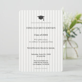 Invitación Elegant Graduation Invitation Template, Modern