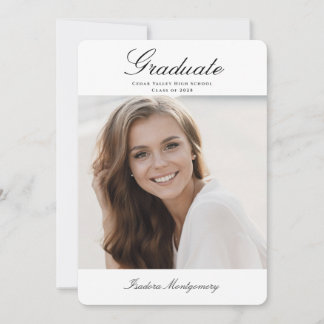 Invitación Elegant Graduation Invitation with Photo