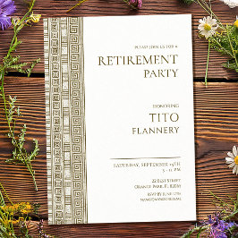 Invitación Elegant Greek retirement party