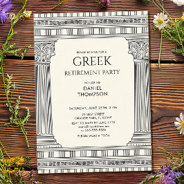 Invitación Elegant Greek Retirement Party