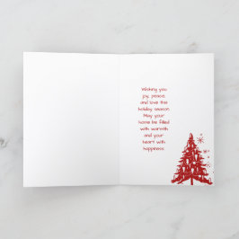 Invitación Elegant Green & White Christmas Greeting Card