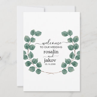 Invitación Elegant Greenery Botanical wedding