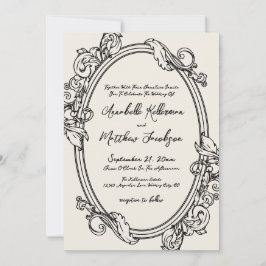 Invitación Elegant Hand Drawn Vintage Wedding