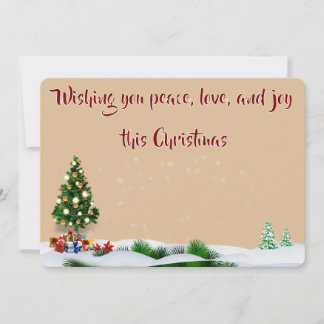 Invitación Elegant Holiday Greeting Cards with Message