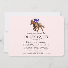 Invitación Elegant Horse Racing Garden Party Invitation