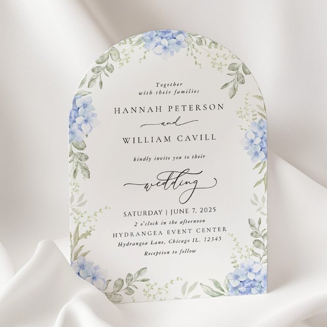 Invitación Elegant Hydrangea Floral Wedding Invitation (Subido por el creador)
