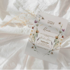 Invitación Elegant "In Bloom" Baby Shower Party