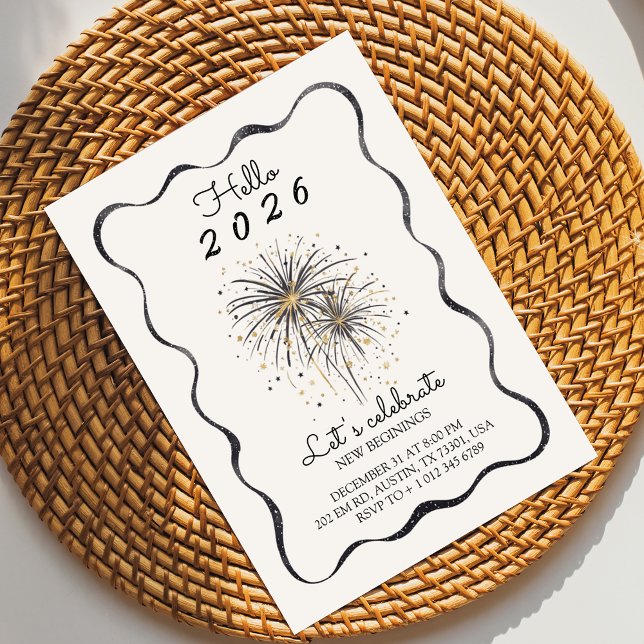 Invitación Elegant invitation card for a 2026 new year  (Subido por el creador)