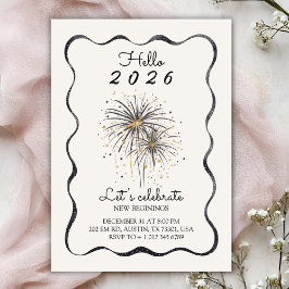 Invitación Elegant invitation card for a 2026 new year