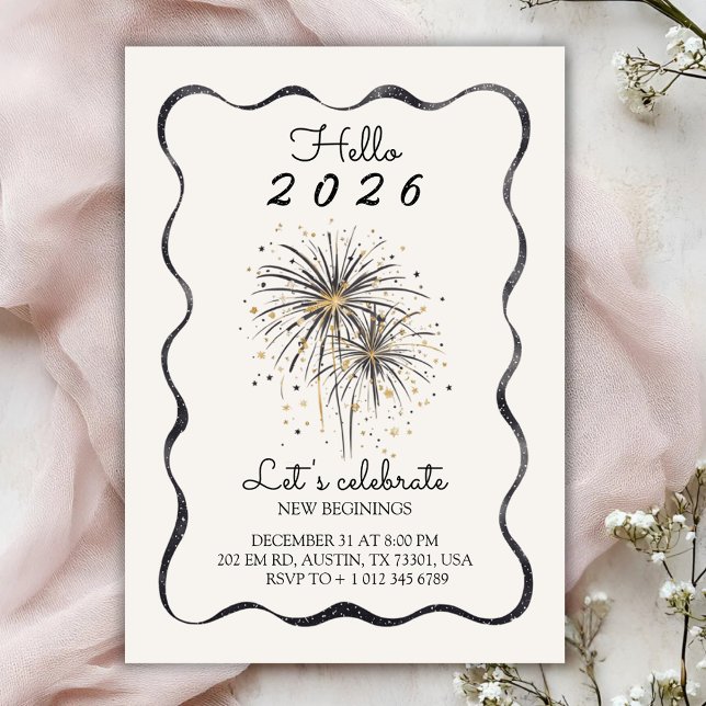 Invitación Elegant invitation card for a 2026 new year  (Subido por el creador)