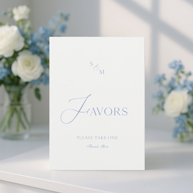Invitación Elegant ivory “Favors” sign  (Subido por el creador)