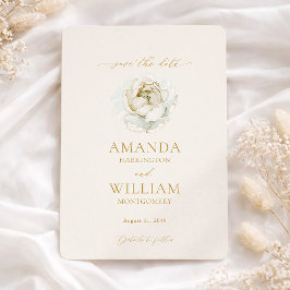 Invitación Elegant Ivory Floral Save the Date Card