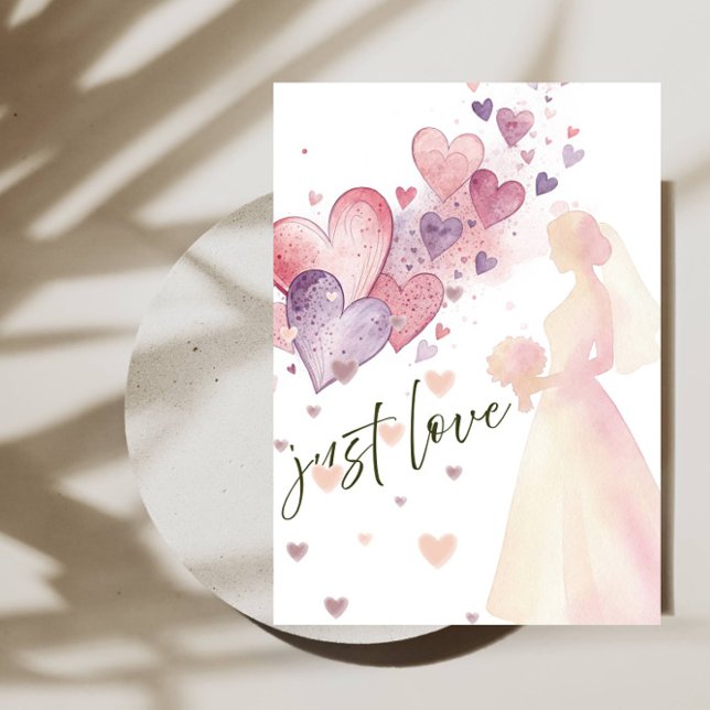 Invitación Elegant “Just Love” Wedding-Minimalist Romantic (Subido por el creador)