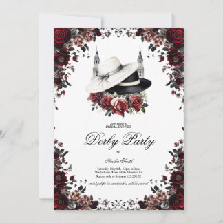 Invitación Elegant Kentucky Derby Bridal Shower Invitation Fl