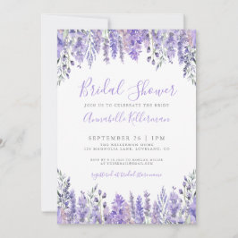 Invitación Elegant Lavender Floral Bridal Shower