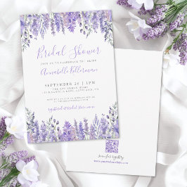 Invitación Elegant Lavender Floral Bridal Shower