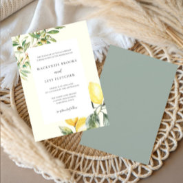 Invitación Elegant Lemon Garden Wedding