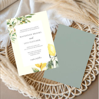 Invitación Elegant Lemon Garden Wedding