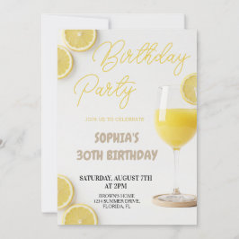 Invitación Elegant Lemon-Inspired Birthday