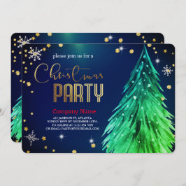 Invitación Elegant Magical Christmas Pines Festive