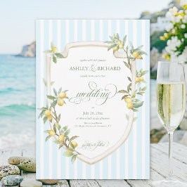 Invitación Elegant Mediterranean Lemon Wedding Invitation