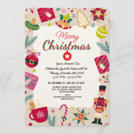 Invitación Elegant Merry Christmas Holiday Greeting Card