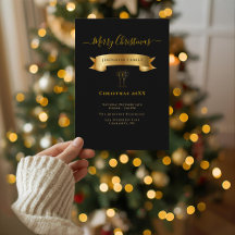Elegant Merry Christmas Personalized Invitation
