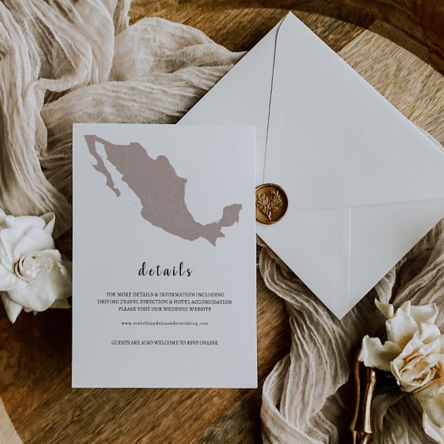 Invitación ELEGANT Mexico Wedding details (Subido por el creador)