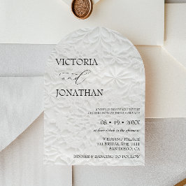 Invitación Elegant Minimal Black & White Winter Wedding