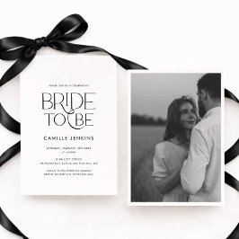 Invitación Elegant Minimal Bridal Shower Photo Invitation