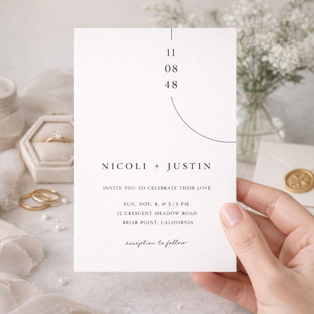 Invitación Elegant Minimal Typography Wedding Invitation (Subido por el creador)